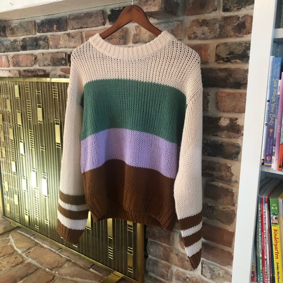 Striped Accent Sweater - Picture 1 of 4